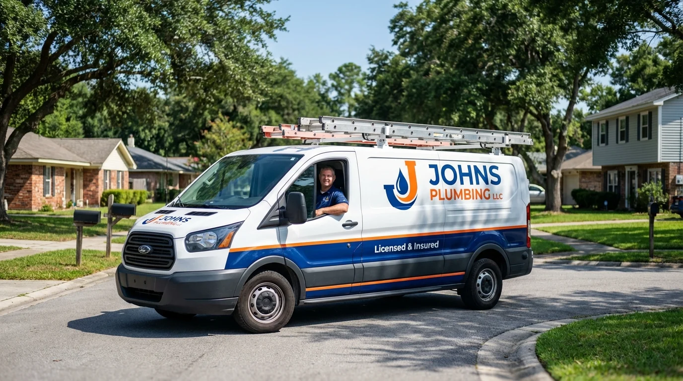 Johns Plumbing LLC service van in Strongsville, OH