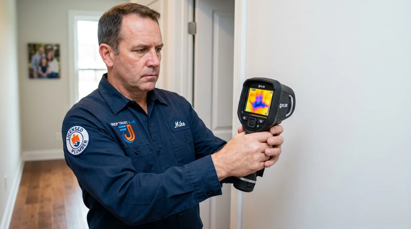 Thermal imaging leak detection by Johns Plumbing LLC in Strongsville